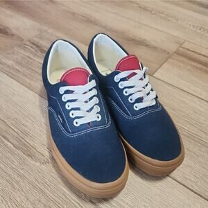 VANS Era Gum Blue Canvas Skate Sneakers Casual Shoes Men’s Sz 7.5 Men, 9 Women